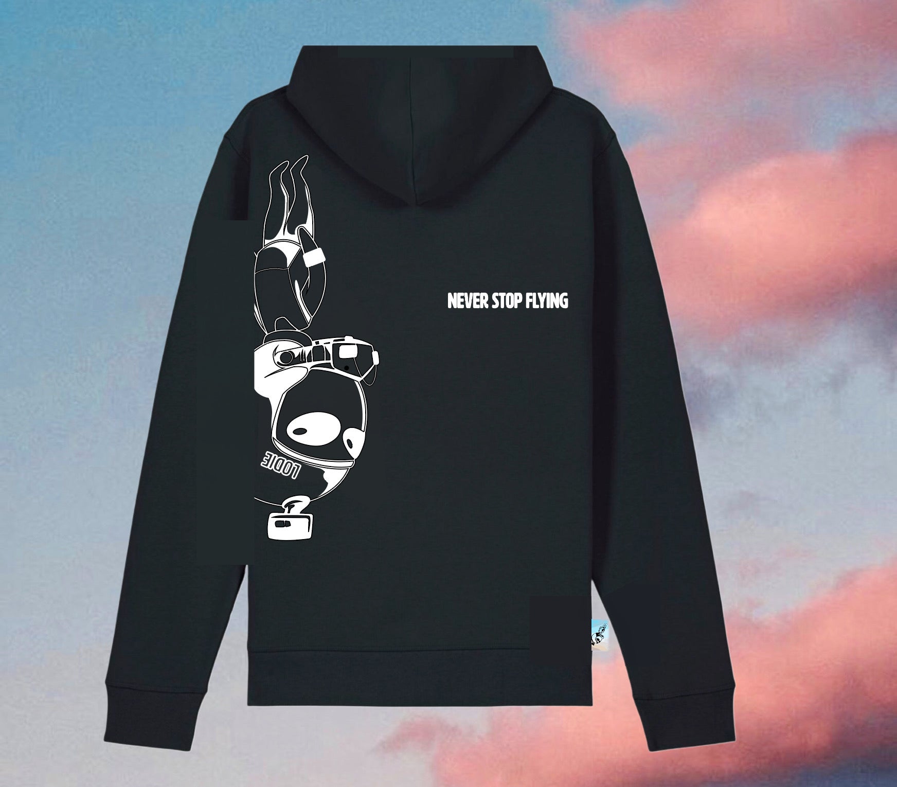 HOODIE "NEVER STOP FLYING"